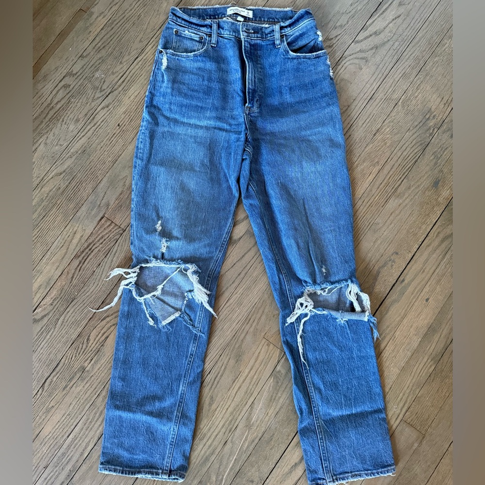 Abercrombie 90s Ultra High Rise Curve Love Straight Jeans